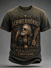Herren-T-Shirt mit humorvollem Spruch und kurzen Ärmeln