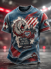 Herren-T-Shirt mit kurzen Ärmeln im Fußball-Design, Deutschland