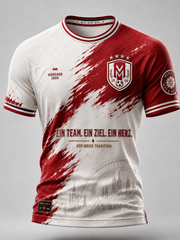 Herren-T-Shirt mit kurzen Ärmeln im Fußball-Design, Deutschland