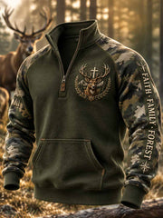 Herren-Sweatshirt im Vintage-Stil mit traditionellem Rentiermuster