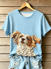 Damen-T-Shirt mit V-Ausschnitt und schulterfreiem Design sowie kurzen Ärmeln – STOPPT TIERVERBRAUCH