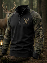 Herren-Sweatshirt im Vintage-Stil mit traditionellem Rentiermuster