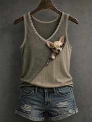 Damen-Top mit süßem Chihuahua-Hund