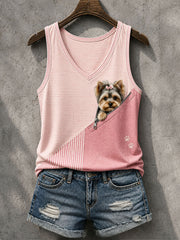 Damen-Top mit niedlichem Yorkshire Terrier