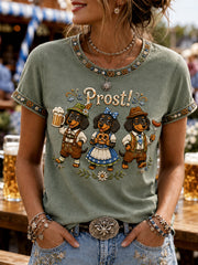 Oktoberfest der Frauen: Prost! Bedrucktes Freizeit-T-Shirt