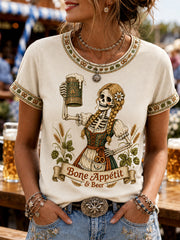Oktoberfest der Frauen: Prost! Bedrucktes Freizeit-T-Shirt