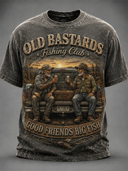 Männer lustige alte Bastarde Angel verein lebenslanges Mitglied bedruckt Kurzarm-T-Shirt