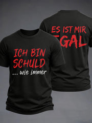 Lustiges Freizeit-T-Shirt für Herren mit deutschem Spruch-Print