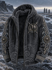 Herren-Viking-Flanellmantel mit Aufdruck