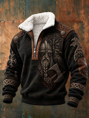 Herren-Sweatshirt mit Wikinger-Print