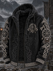 Herren-Viking-Flanellmantel mit Aufdruck