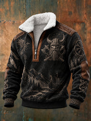 Herren-Sweatshirt mit Wikinger-Print