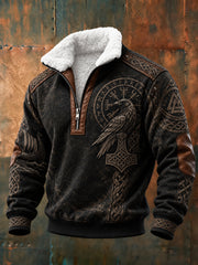 Herren-Sweatshirt mit Wikinger-Print