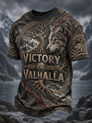 Herren-T-Shirt mit Druck „Viking Victory“ oder „Valhalla“