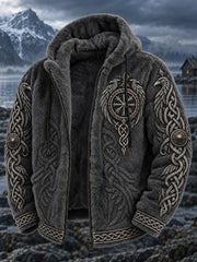 Herren-Viking-Flanellmantel mit Aufdruck