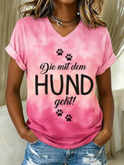 Frauen-T-Shirt mit witzigem deutschen Slogan-Print