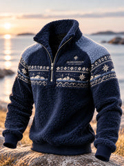 Herren-Sweatshirt am skandi navis chen Küsten wochenende