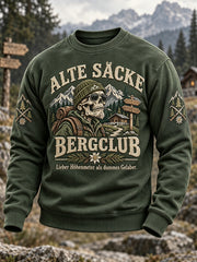 Lustiges Herren-Sweatshirt im Outdoor-Stil von WALD & BERG mit Rundhalsausschnitt