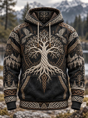 Herren-Viking-Oversize-Kapuzenpullover mit abfallenden Schultern und Taschen